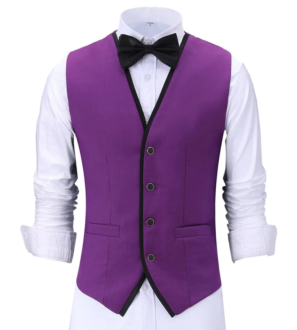 Men's Slim Fit 3 Piece Suit One Button Business Wedding (Blazer vest Pants)