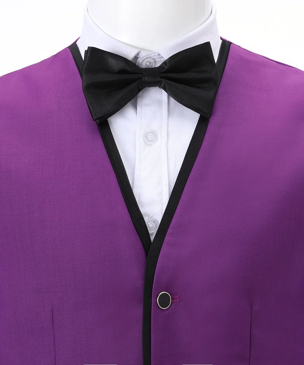Men's Slim Fit 3 Piece Suit One Button Business Wedding (Blazer vest Pants)