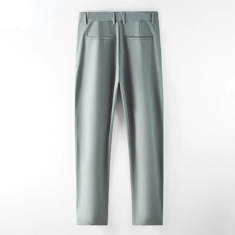 Men's Slim Solid Color Business Formal Casual Pants