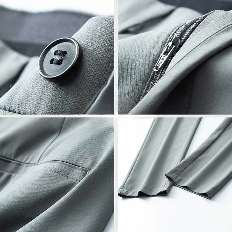 Men's Slim Solid Color Business Formal Casual Pants