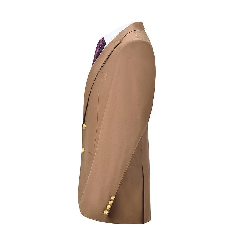 Mens Solid Color Formal Business 3-Piece Suit (Blazer vest Pants)