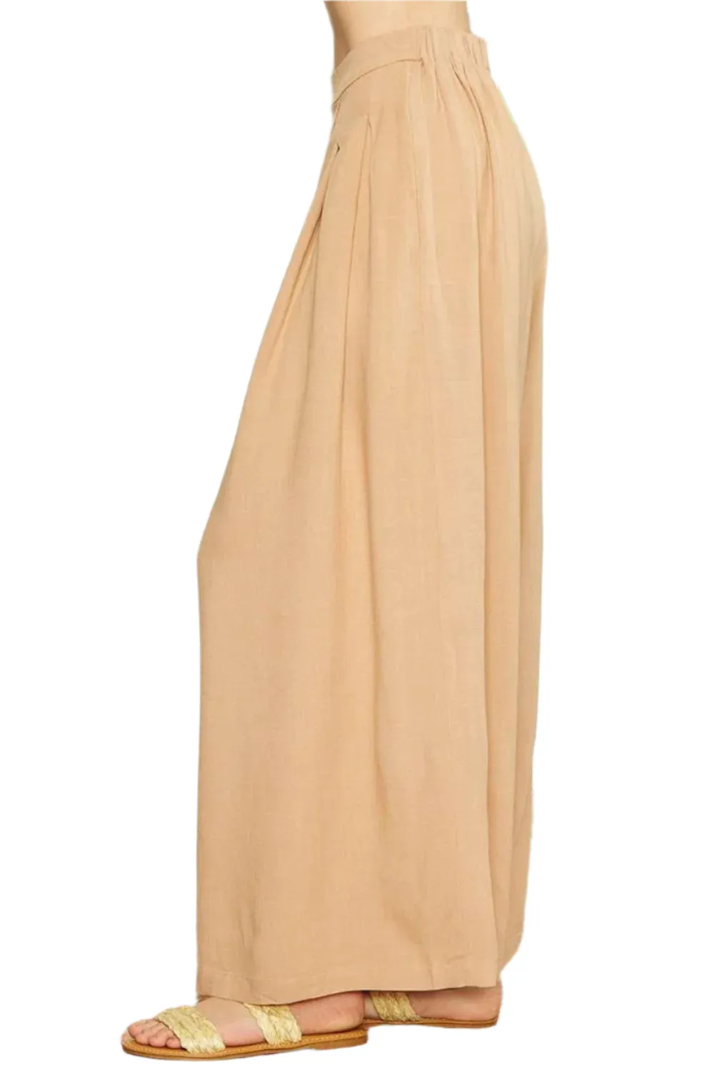 Mittoshop Wrap Pleating Detail Wide Leg Pants