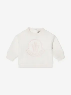Moncler Enfant Baby Girls Logo Sweatshirt in White