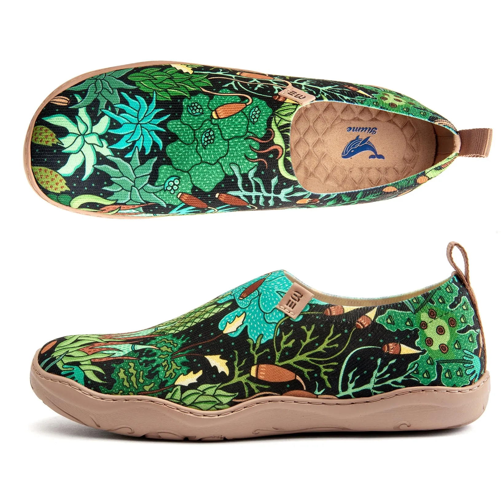 Moss Meadow by Ester Bernaldo De Quirós Women's Slip-On Shoes, Painted Canvas Sneaker