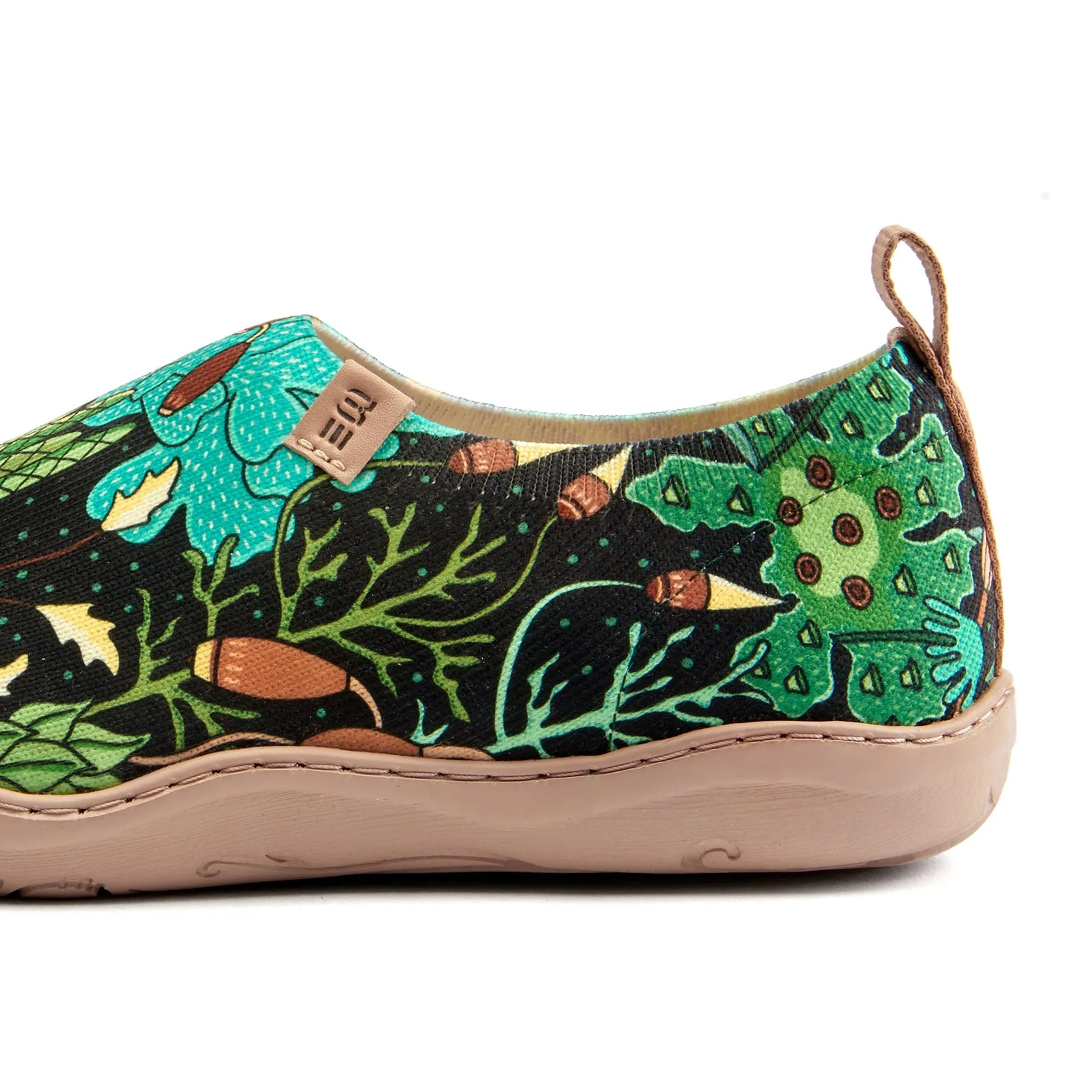 Moss Meadow by Ester Bernaldo De Quirós Women's Slip-On Shoes, Painted Canvas Sneaker