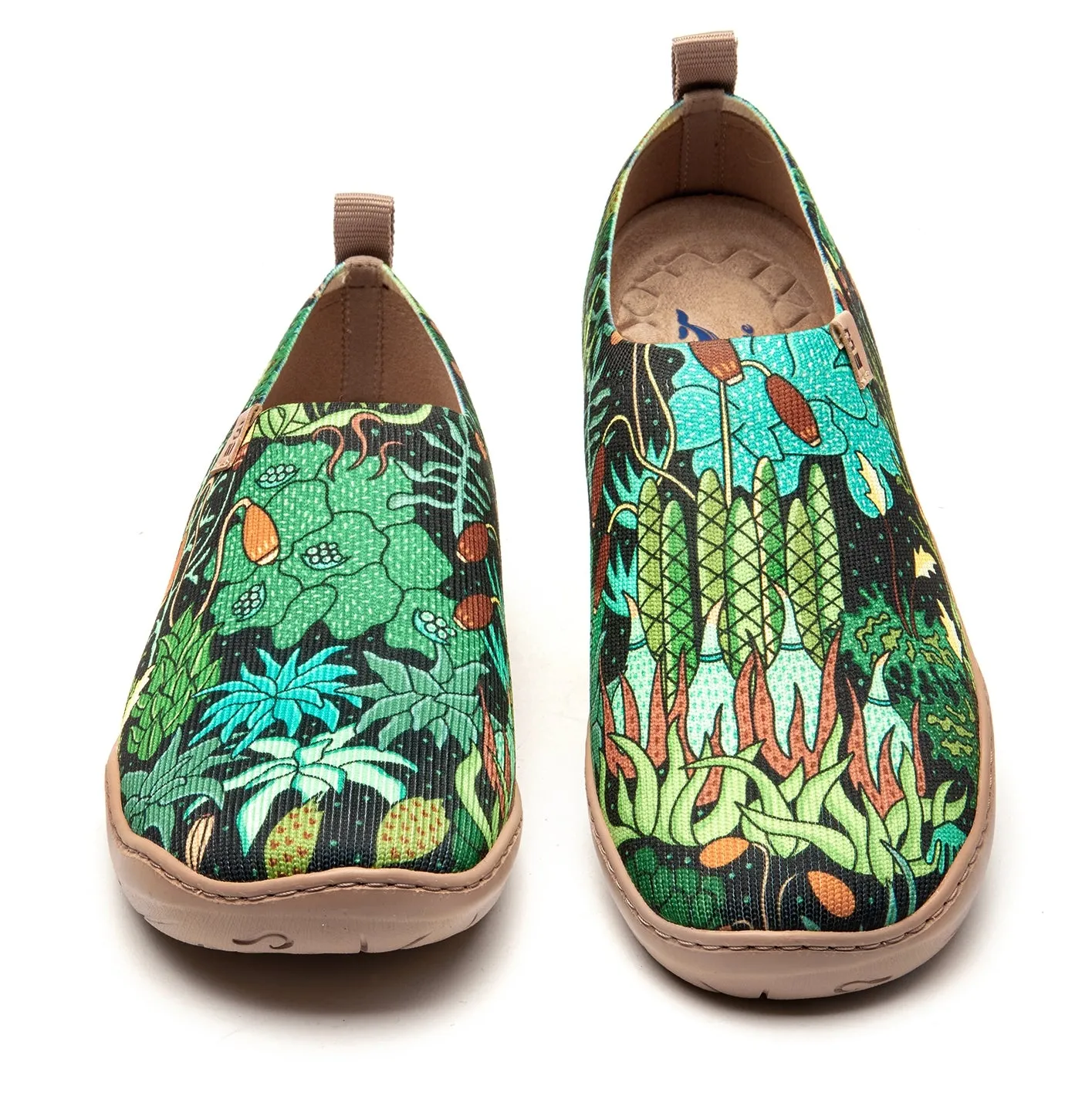 Moss Meadow by Ester Bernaldo De Quirós Women's Slip-On Shoes, Painted Canvas Sneaker