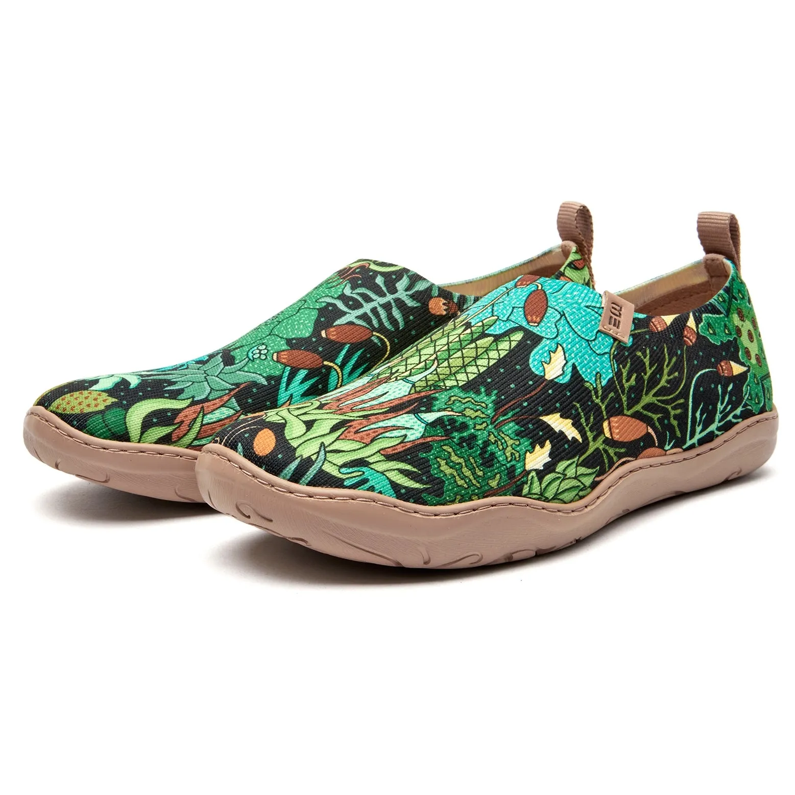 Moss Meadow by Ester Bernaldo De Quirós Women's Slip-On Shoes, Painted Canvas Sneaker