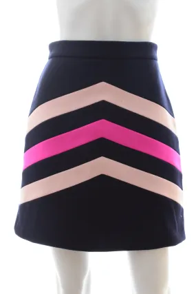 MSGM Striped Wool-Blend Mini Skirt