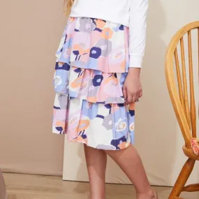Multi Colored Layered Skirt