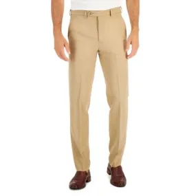 Nautica Mens Modern fit Dress Pants 32 / 32 Beige Solid Stretch