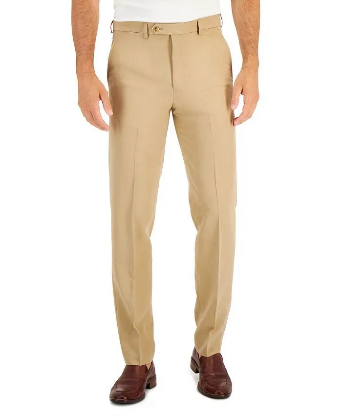 Nautica Mens Modern fit Dress Pants 32 / 32 Beige Solid Stretch