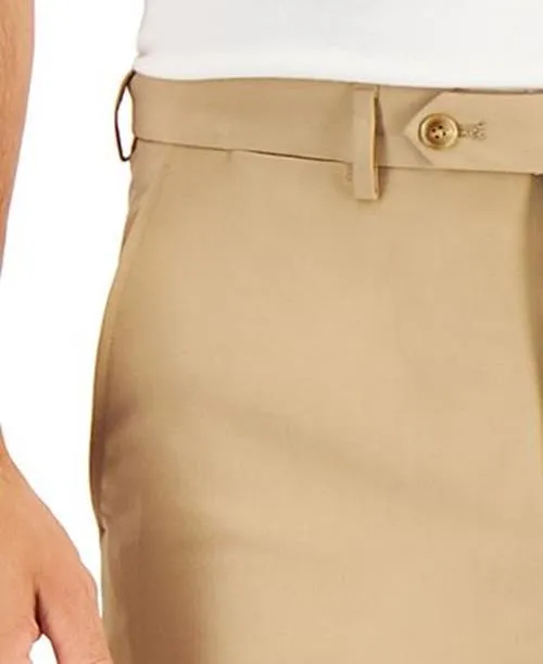 Nautica Mens Modern fit Dress Pants 32 / 32 Beige Solid Stretch