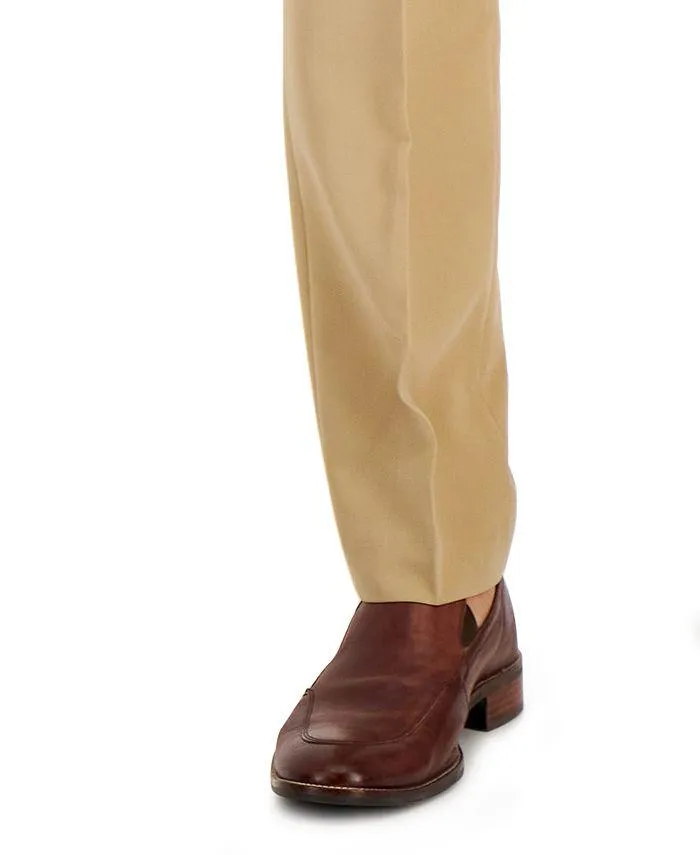 Nautica Mens Modern fit Dress Pants 32 / 32 Beige Solid Stretch