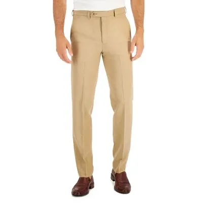 Nautica Mens Modern fit Dress Pants 32 / 32 Beige Solid Stretch