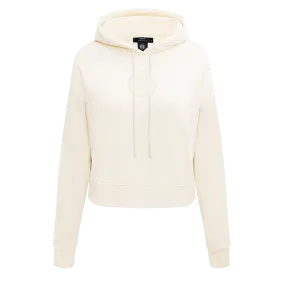 NBA BROOKLYN NETS NEUTRAL WOMEN'S CROPPED PO HOODIE (EGGSHELL)