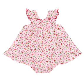 New In Deolinda Girls Cherries Dress & Bloomers