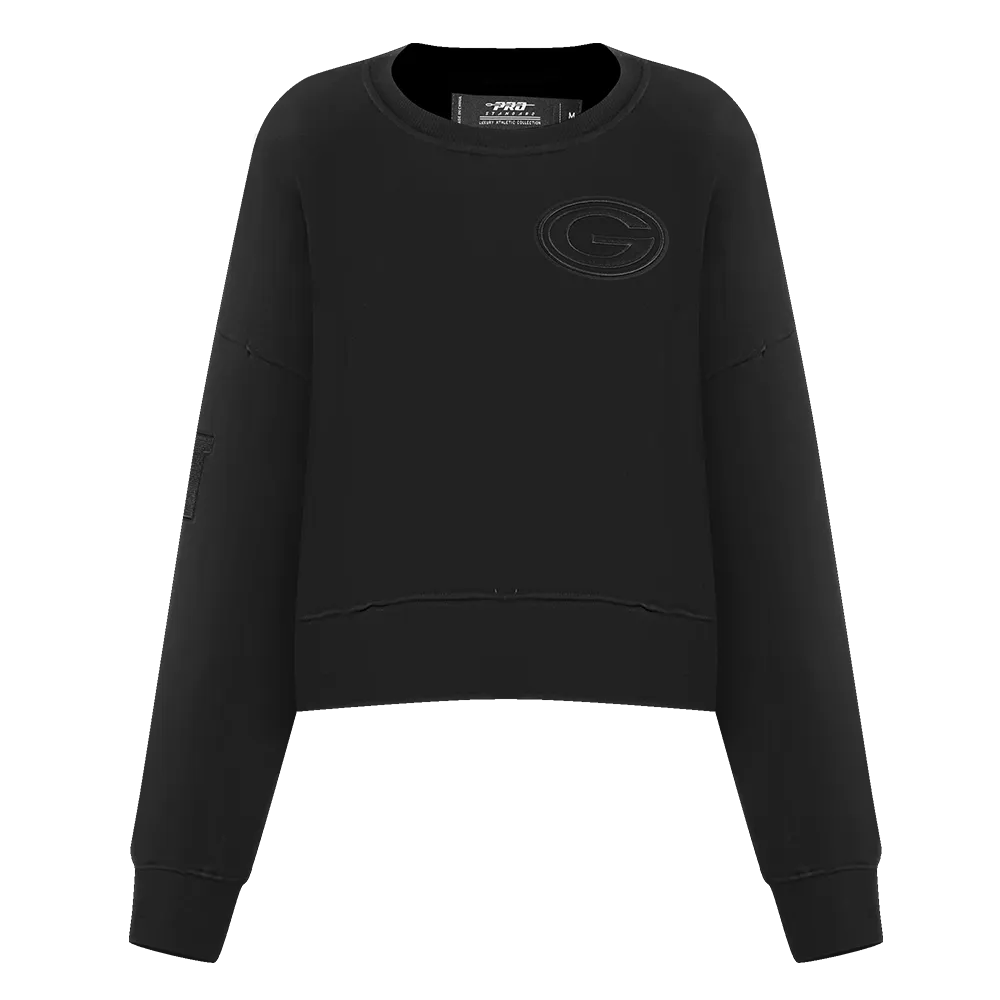 NFL GREEN BAY PACKERS NEUTRAL WOMEN'S CREWNECK (BLACK)