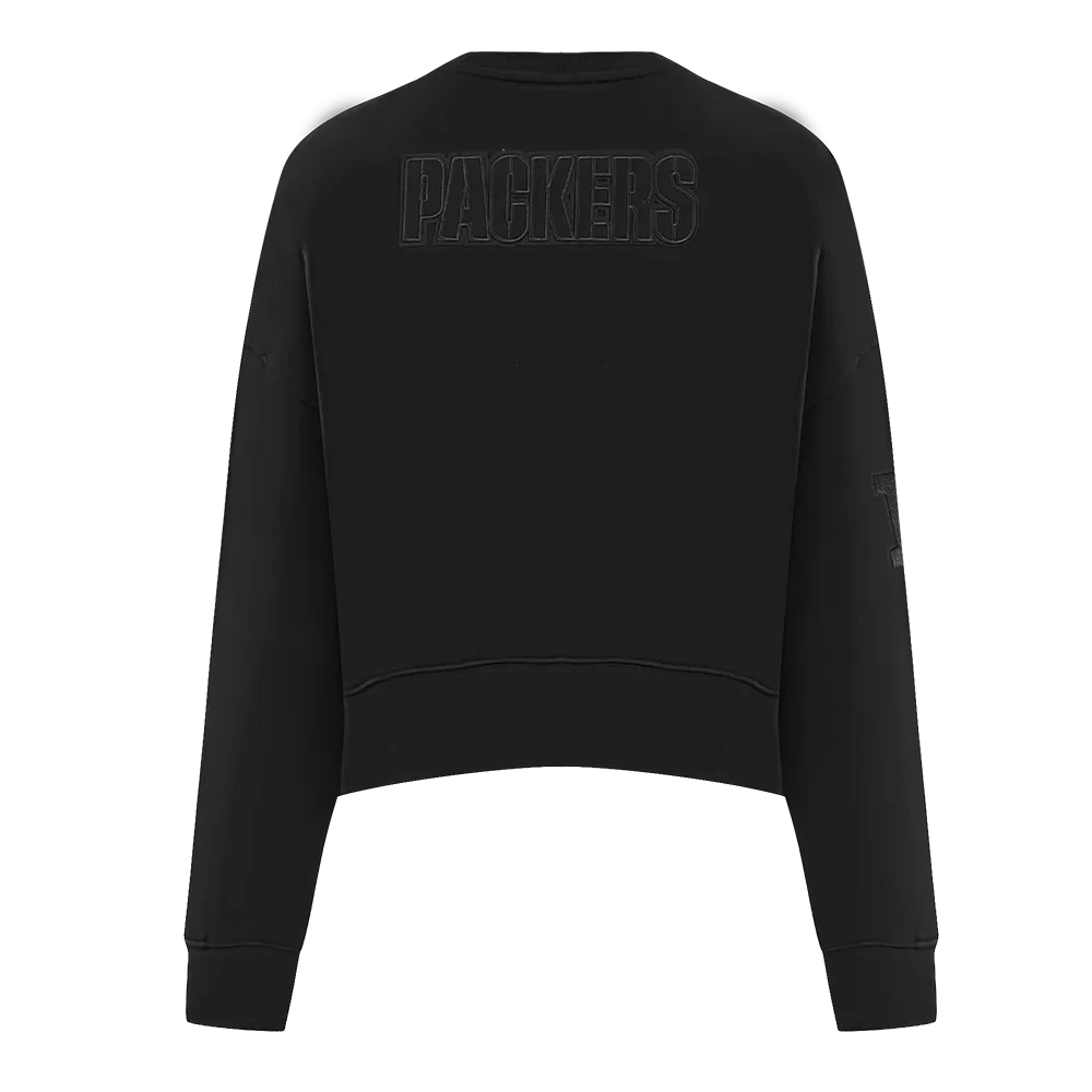 NFL GREEN BAY PACKERS NEUTRAL WOMEN'S CREWNECK (BLACK)