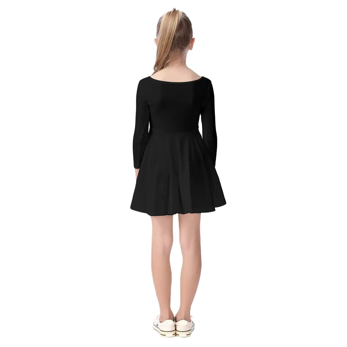 Night Cats Kid's Long Sleeve Dress