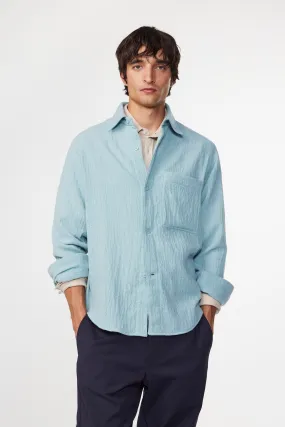 NN07 ADWIN 5366 WOOL BLEND OVERSHIRT - OLYMPIC BLUE