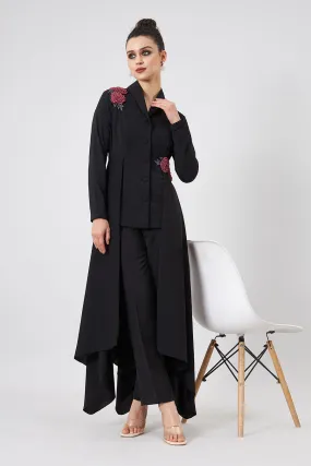Noir Blazer Tunic & Pant Co-Ord Set