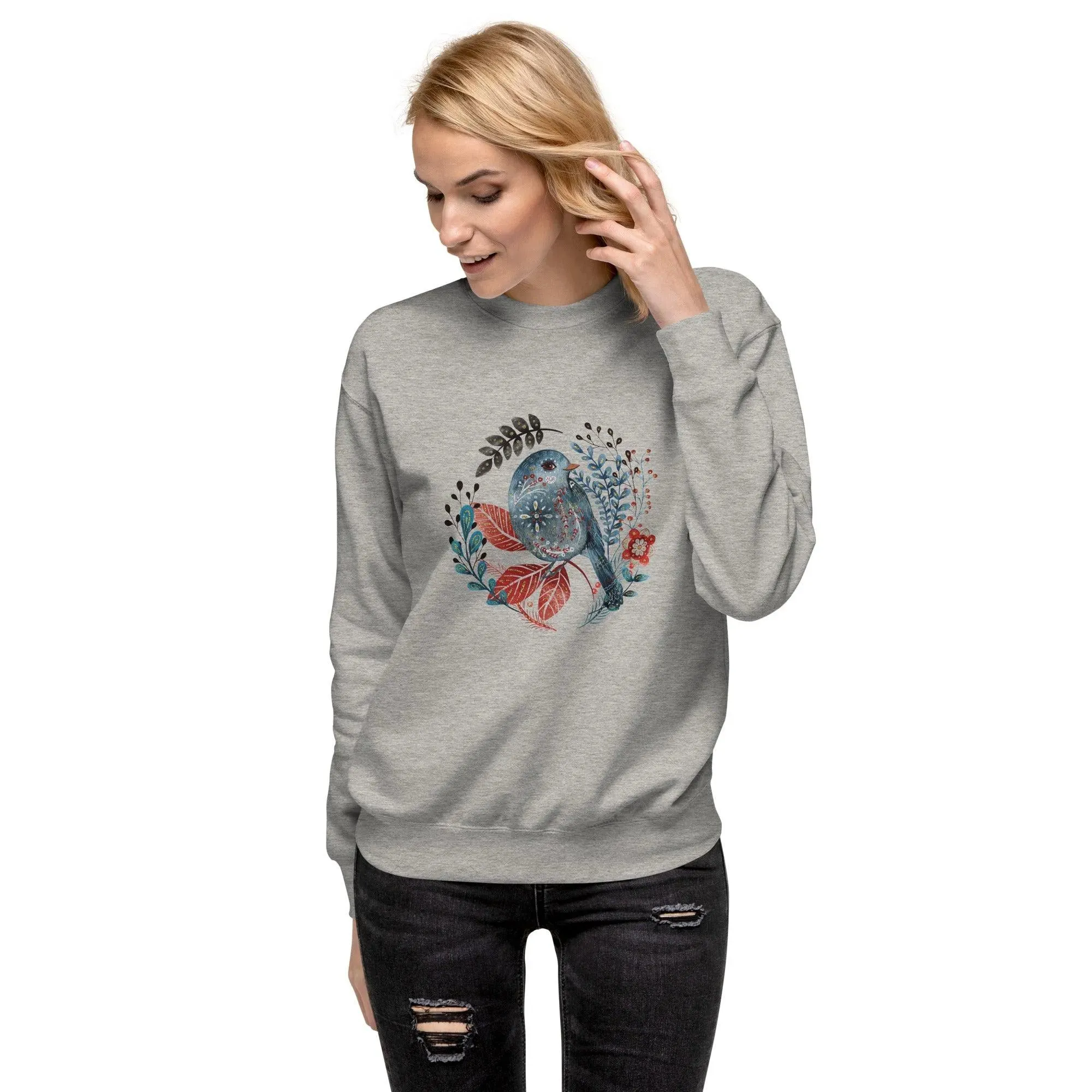 Nordic Winter Sweatshirt - Bird