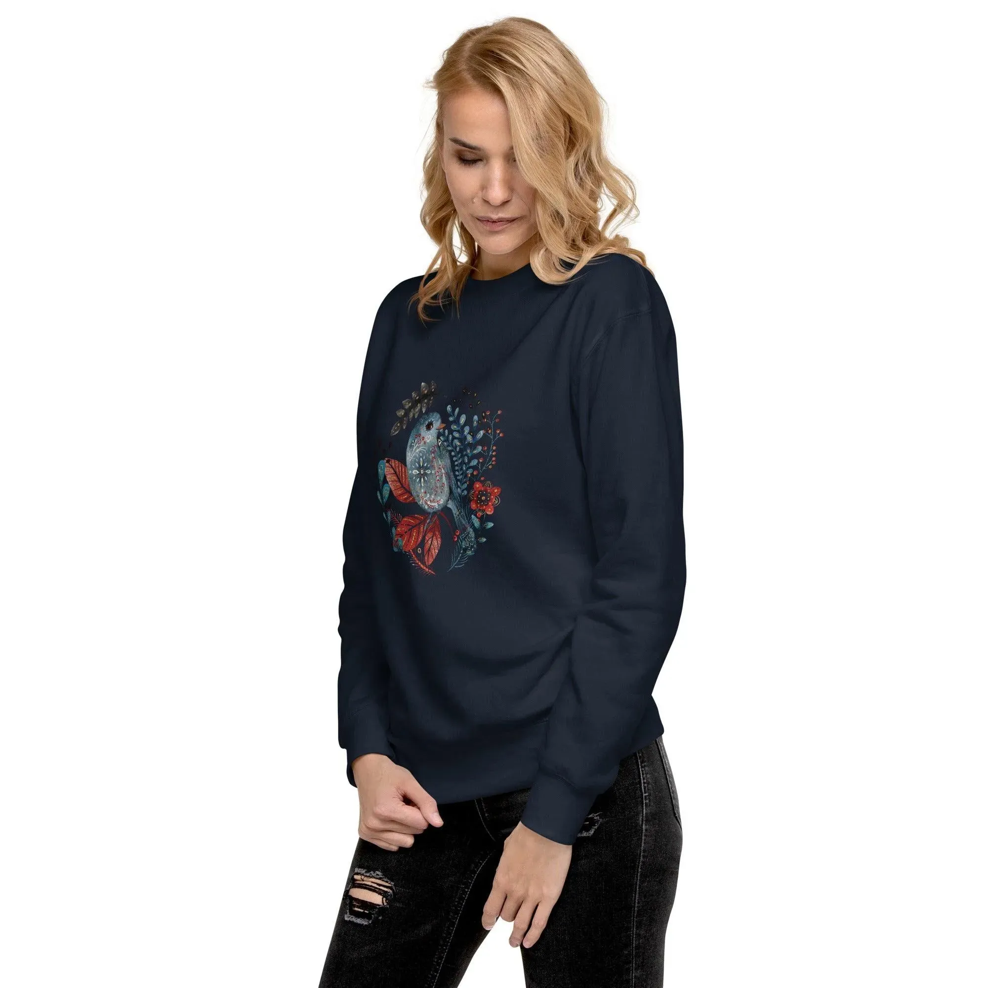 Nordic Winter Sweatshirt - Bird