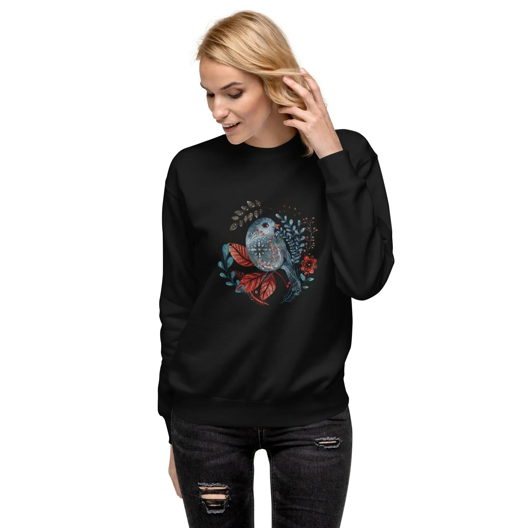 Nordic Winter Sweatshirt - Bird