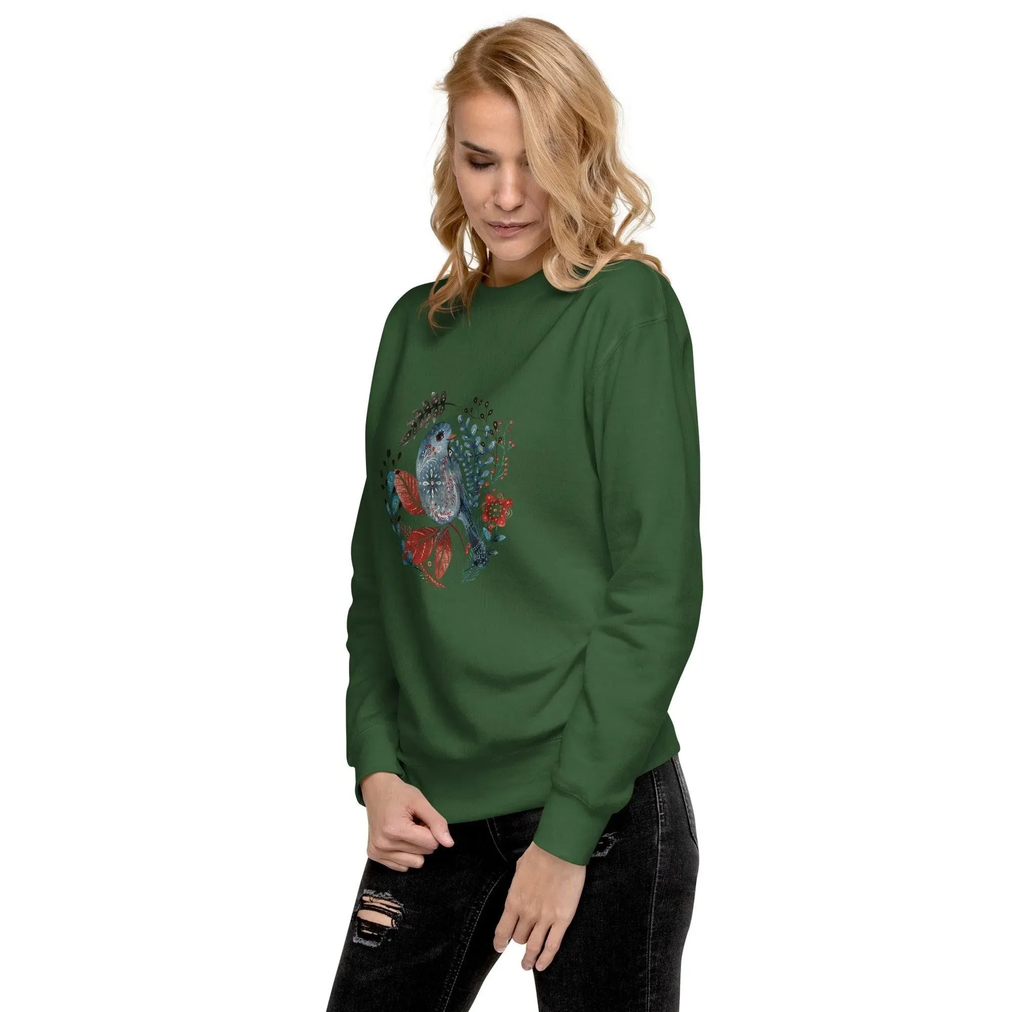 Nordic Winter Sweatshirt - Bird