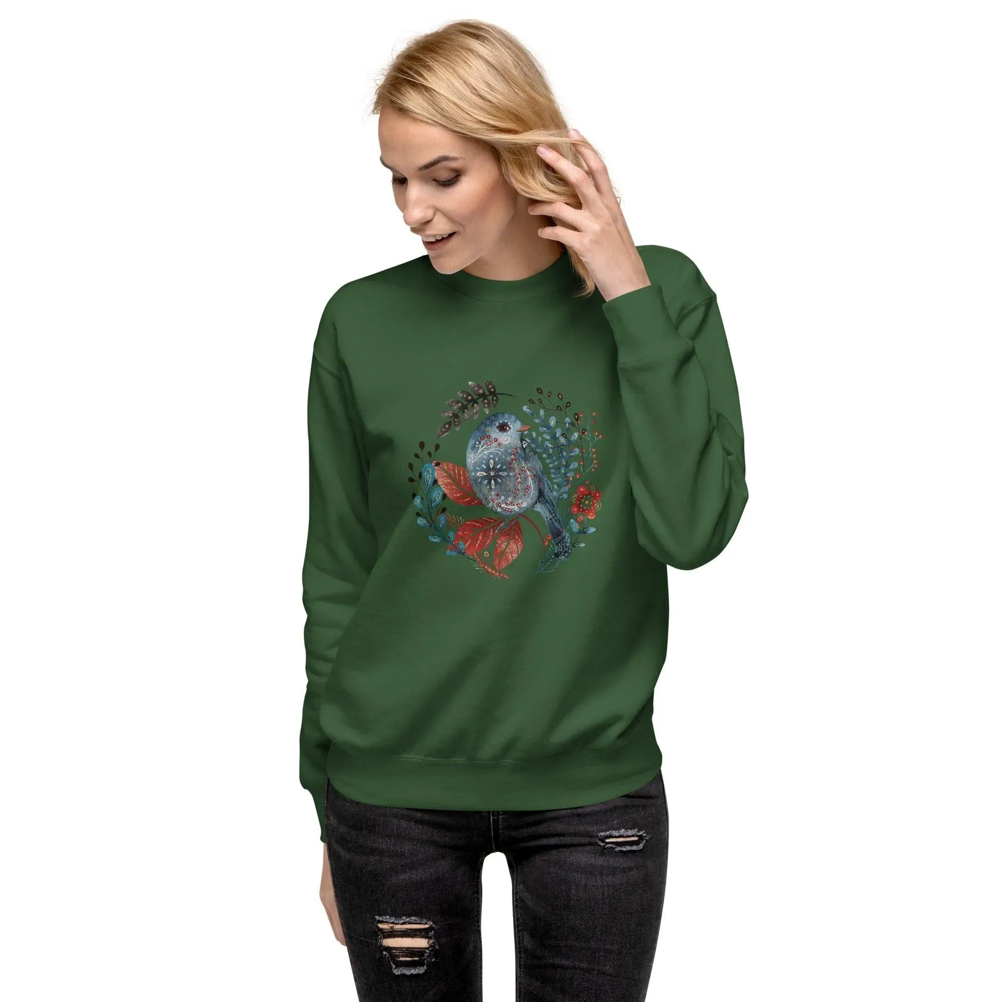 Nordic Winter Sweatshirt - Bird