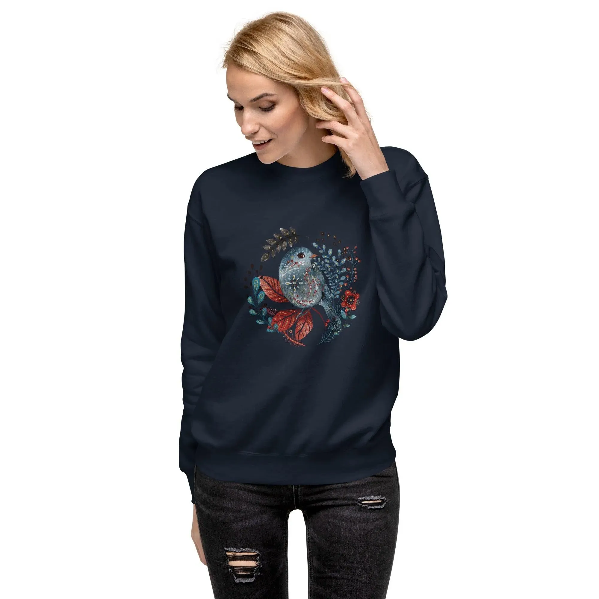 Nordic Winter Sweatshirt - Bird