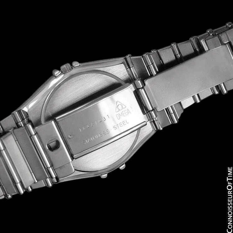 Omega Constellation Mens 35mm Day-Date Watch, Black Dial, Quartz - Stainless Steel