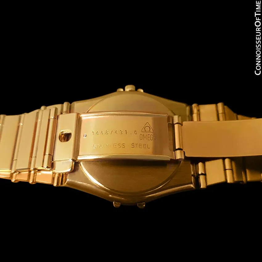 Omega Constellation Mens 35mm, Quartz, Day Date - 18K Gold Plated & Diamonds