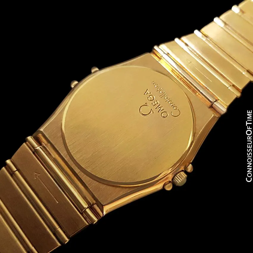 Omega Constellation Mens 35mm, Quartz, Day Date - 18K Gold Plated & Diamonds