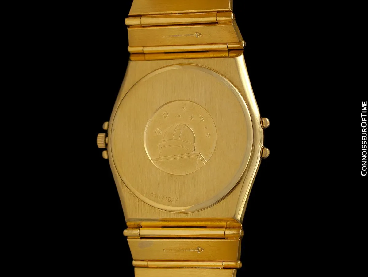 Omega Constellation Mens 35mm, Quartz, Day Date - 18K Gold Plated and Diamonds