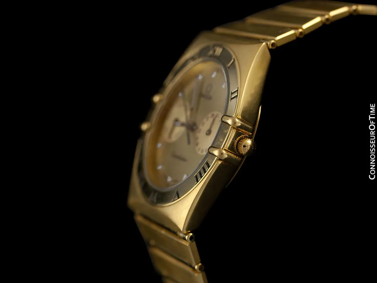 Omega Constellation Mens 35mm, Quartz, Day Date - 18K Gold Plated and Diamonds