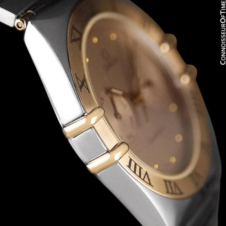 Omega Constellation Mens 35mm, Quartz, Day-Date - Stainless Steel & 18K Gold