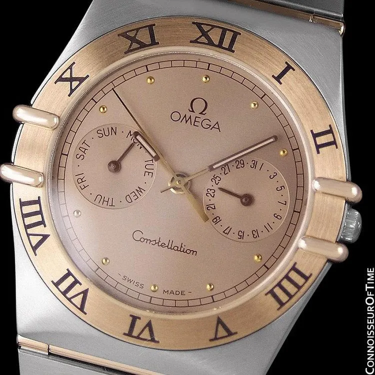 Omega Constellation Mens 35mm, Quartz, Day-Date - Stainless Steel & 18K Gold