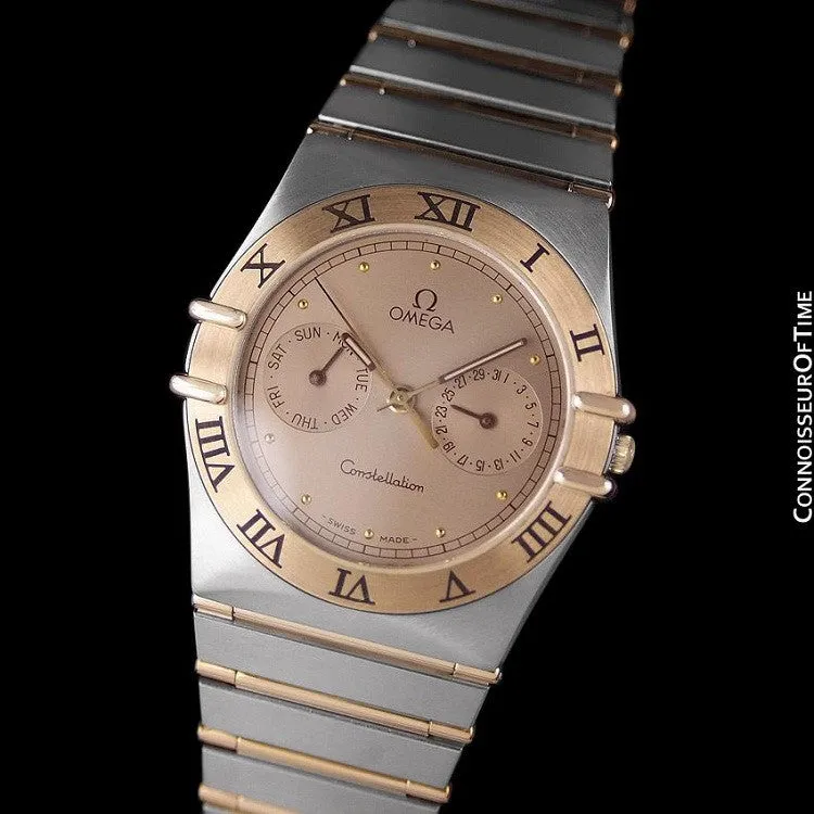 Omega Constellation Mens 35mm, Quartz, Day-Date - Stainless Steel & 18K Gold