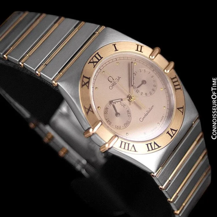 Omega Constellation Mens 35mm, Quartz, Day-Date - Stainless Steel & 18K Gold