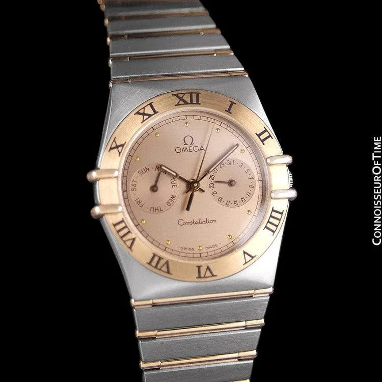 Omega Constellation Mens 35mm, Quartz, Day-Date - Stainless Steel & 18K Gold
