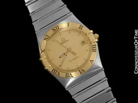 Omega Constellation Mens 35mm Watch, Quartz, Date - Brushed Stainless Steel & 18K Gold
