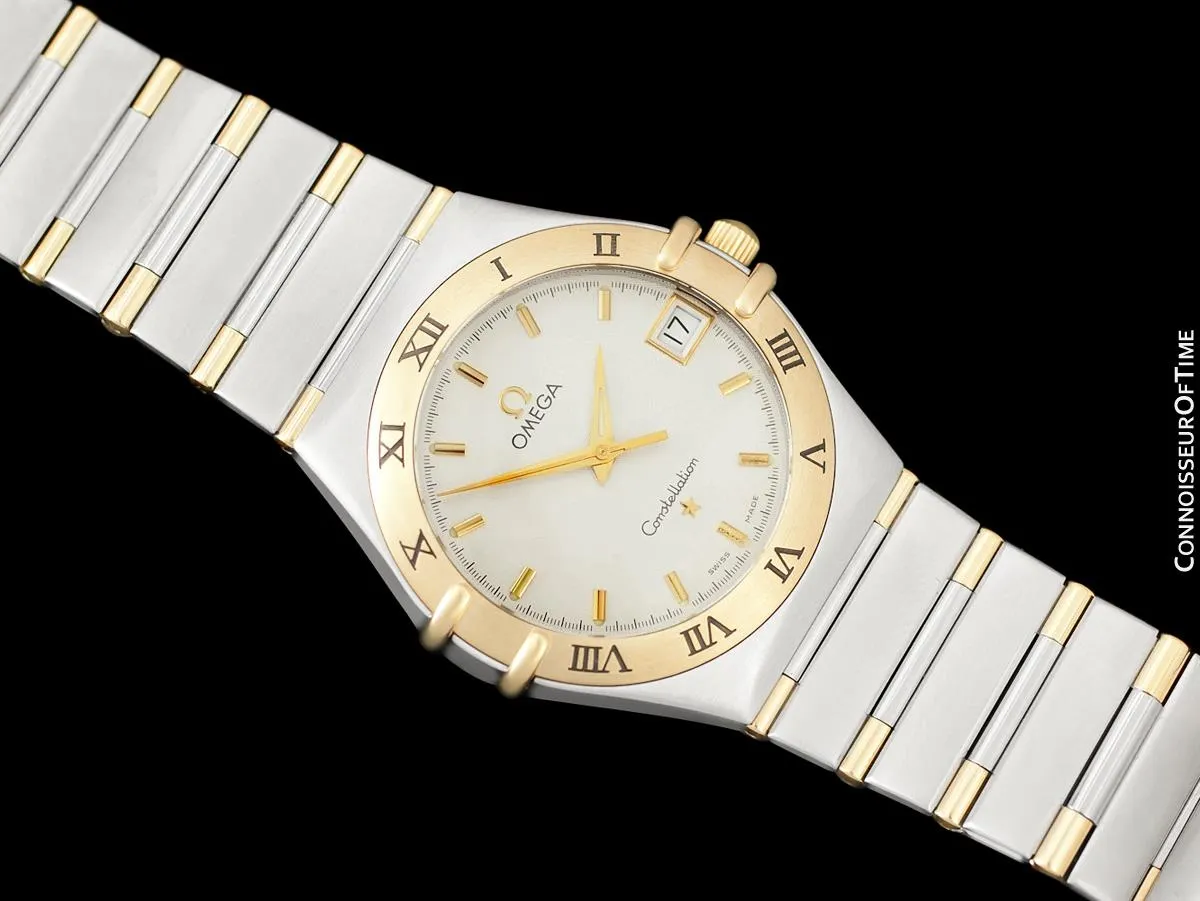 Omega Constellation Mens 35mm Watch, Quartz, Date - Stainless Steel & 18K Gold