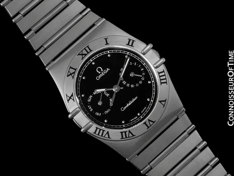 Omega Constellation Mens 35mm Watch, Quartz, Day-Date - Stainless Steel