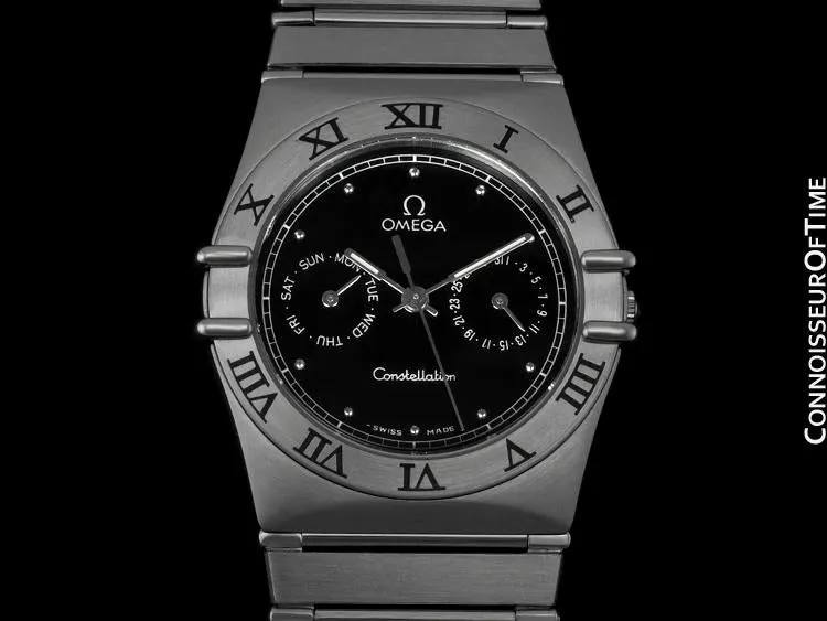 Omega Constellation Mens 35mm Watch, Quartz, Day-Date - Stainless Steel
