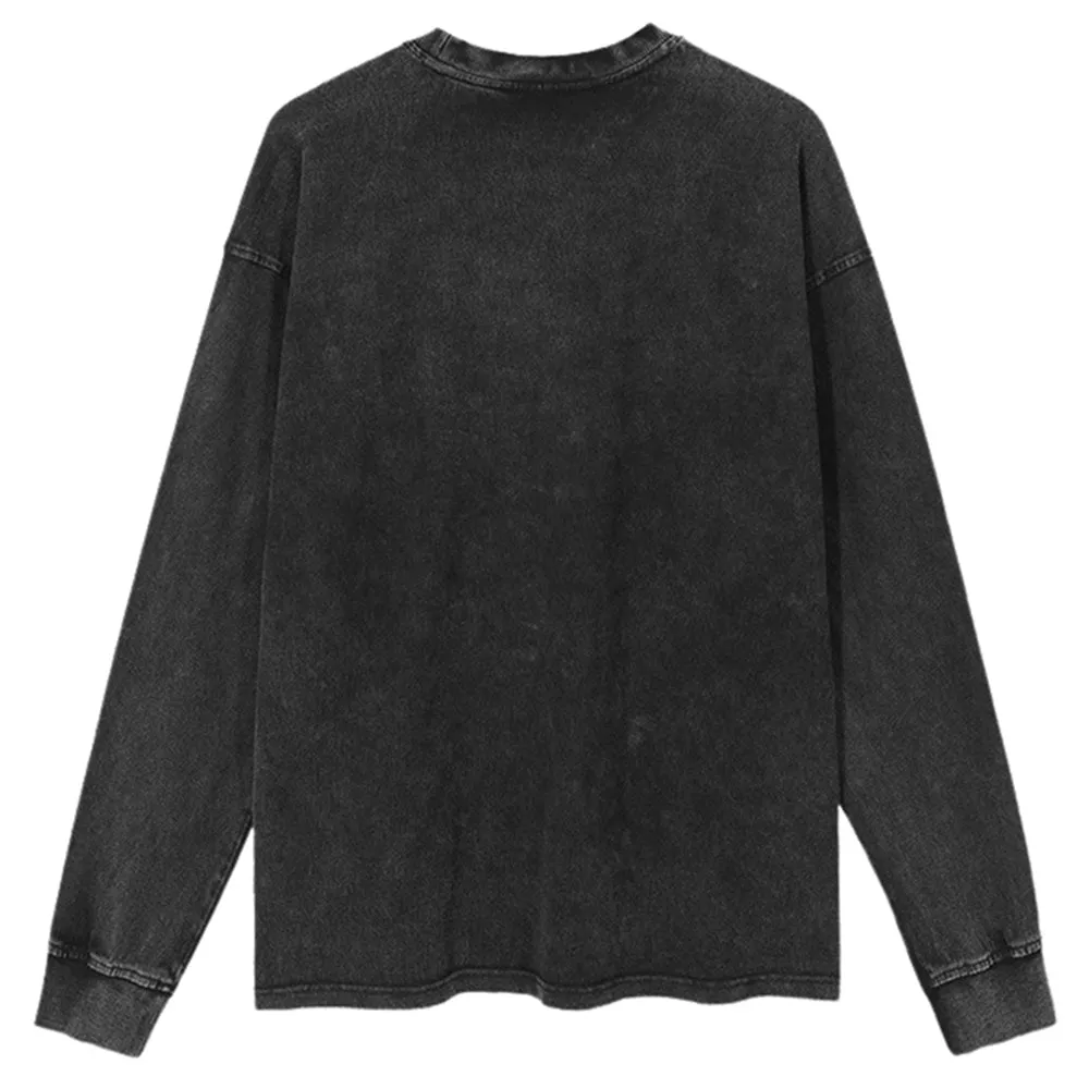 Oversized Vintage Washed MIND OF MADNESS Skull Graphic Sweatshirt