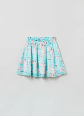 OVS HOUSEBRAND Pleated Skirt With Majolica Print