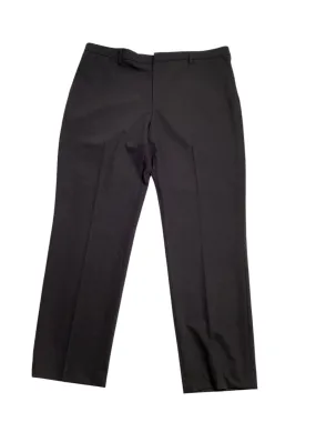 Perry Ellis Portfolio Mens Modern fit Dress Pants 33 / 30 Black Solid Stretch