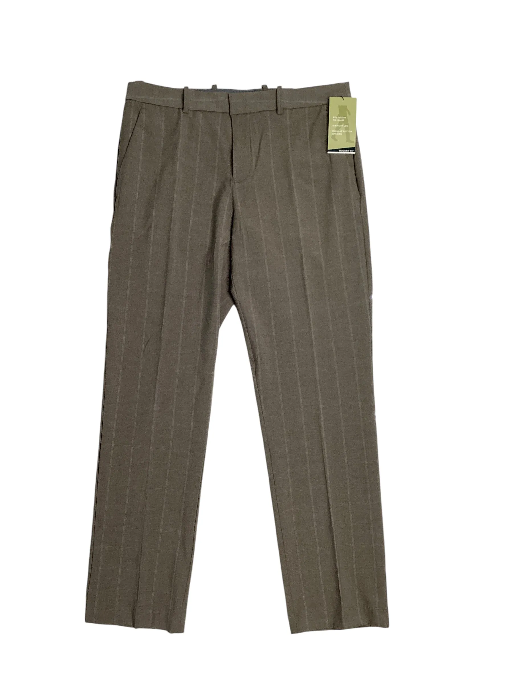 Perry Ellis Portfolio Men's Modern Fit Stretch Suit Dress Pants Beige 38 x 32