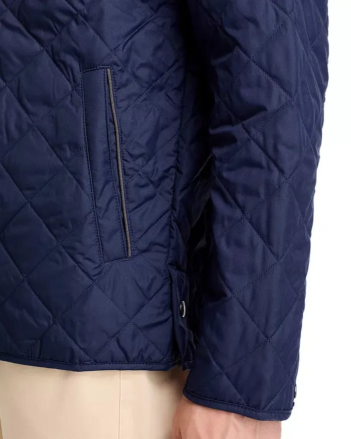 Peter Millar Mens Modern fit Quilted Coat XXL Navy Blue Solid